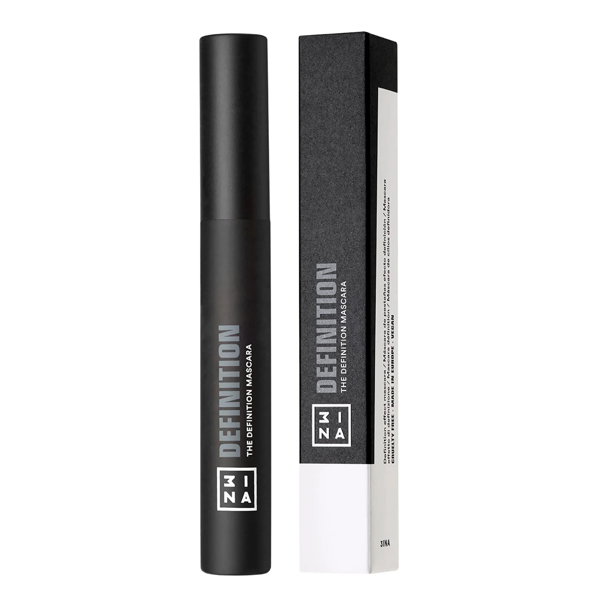 3ina 3INA Makeup - Vegan - Cruelty Free - The Definition Mascara 900 - Mascara for Maximum Definition and Extra Length - Long-lasting Mascara - with Vegetable Extract - Black 9.5 ml