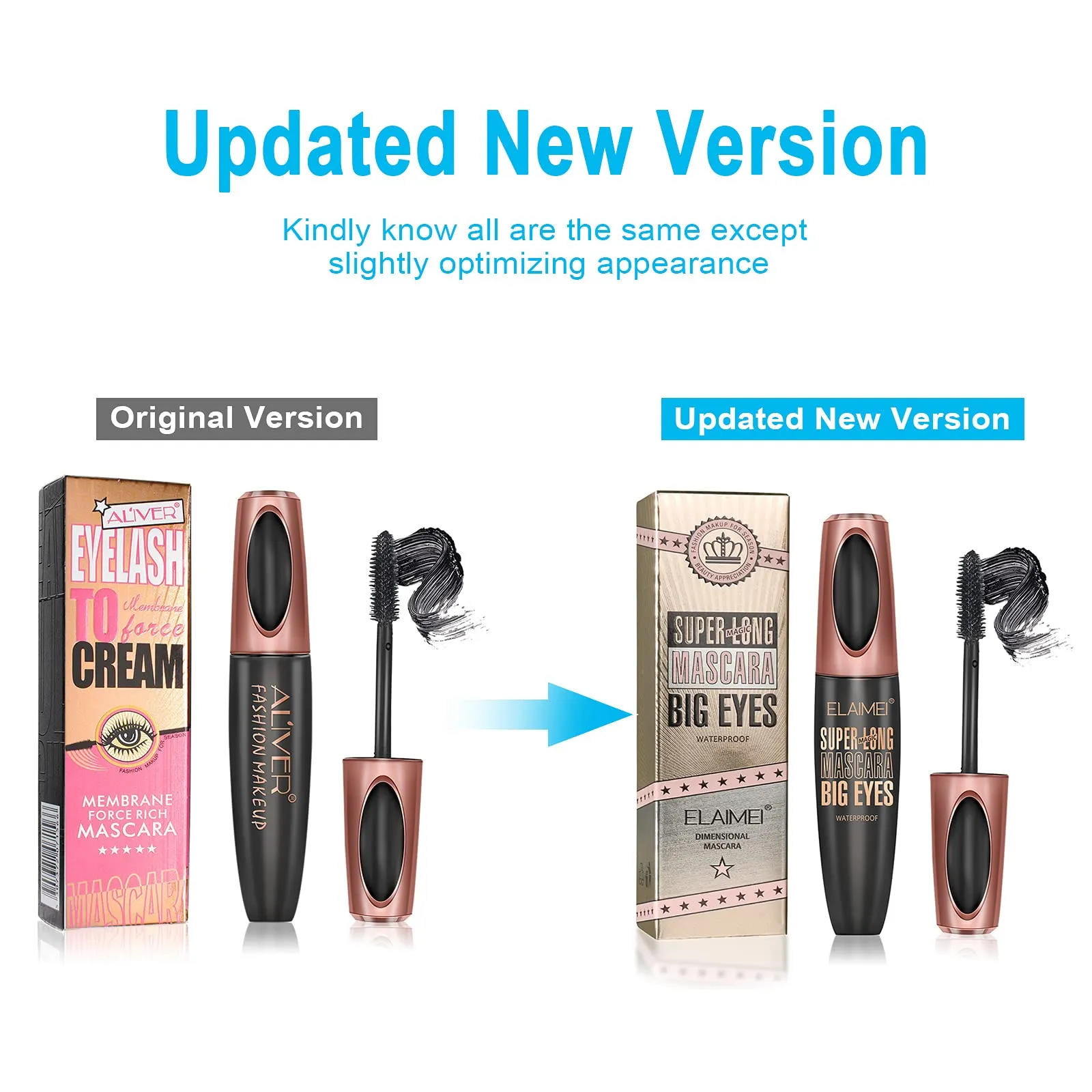 4D Silk Fiber Eyelash Mascara, Extra Long Thick & Voluminous Lash Mascara, Black Long-Lasting Waterproof 4D Mascara for Makeup 1 Count (Pack of 1)