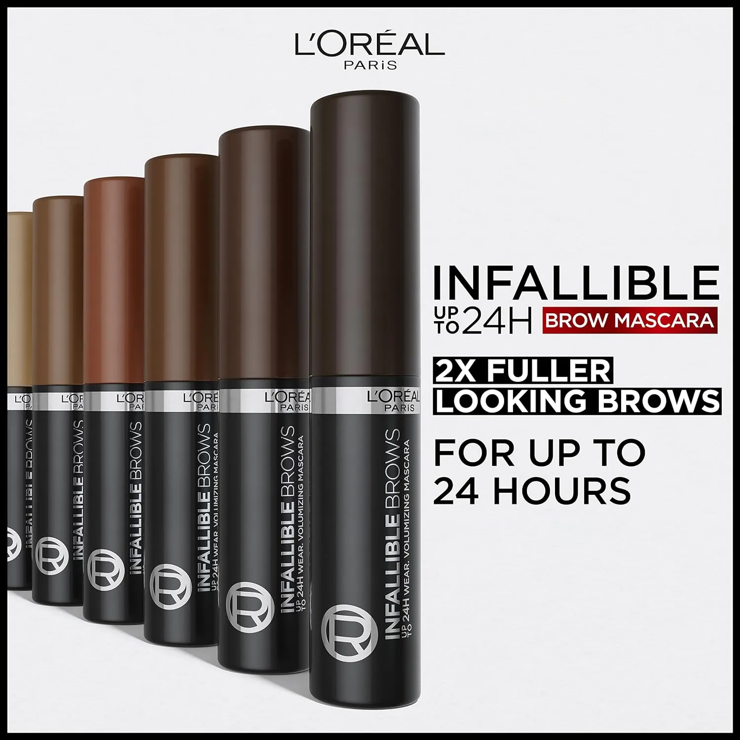 Infallible Volumizing 24H Wear Brow Mascara, Light Brunette