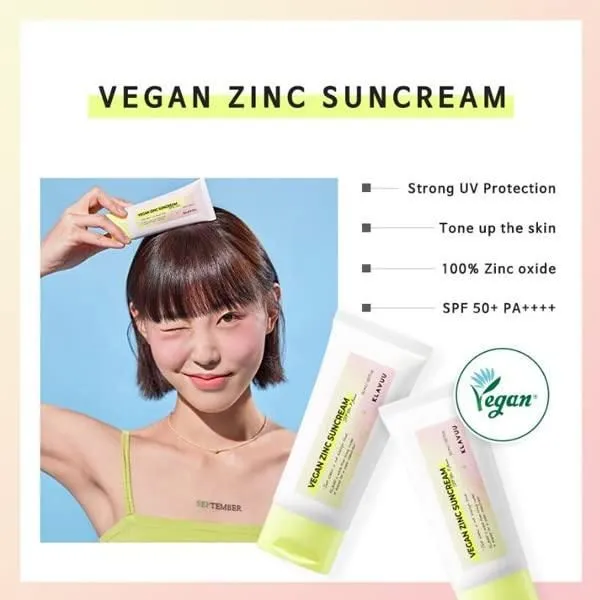 KLAVUU Vegan Zinc Suncream SPF 50  PA     50ml