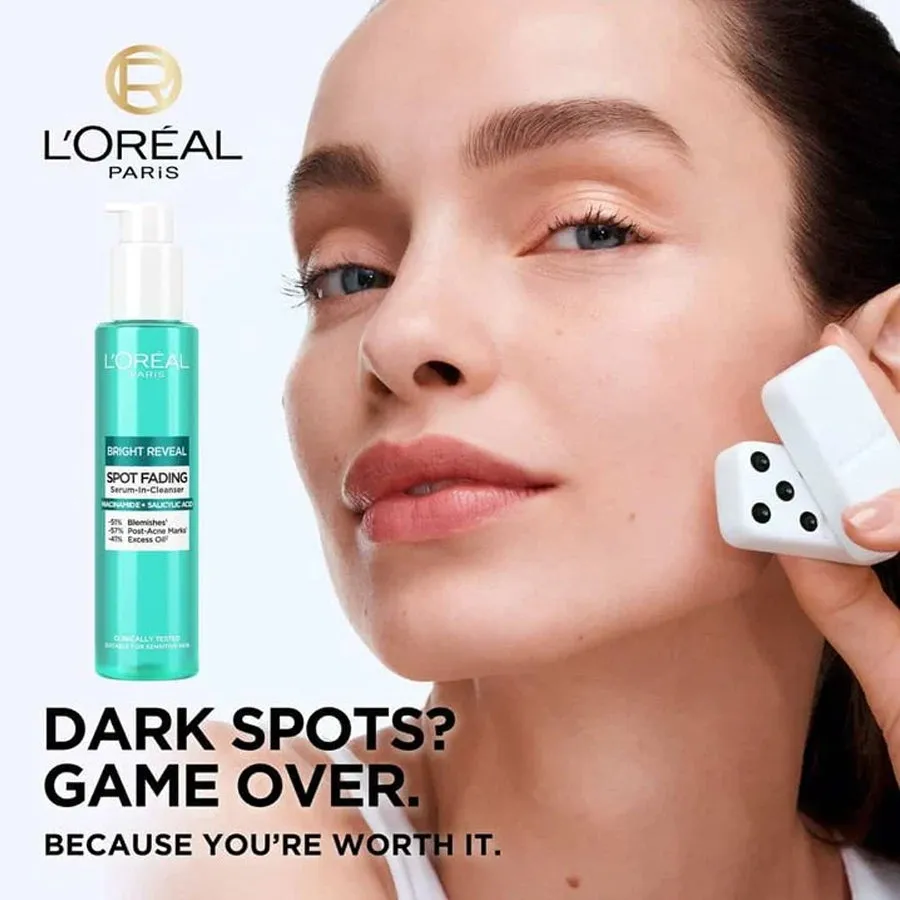 L'Oréal Paris Bright Reveal Spot Fading Serum-In-Cleanser Niacinamide and Salicylic Acid 150ml