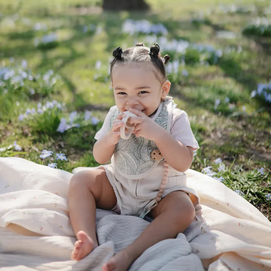 pacifier clip silicone eva - blush/natural