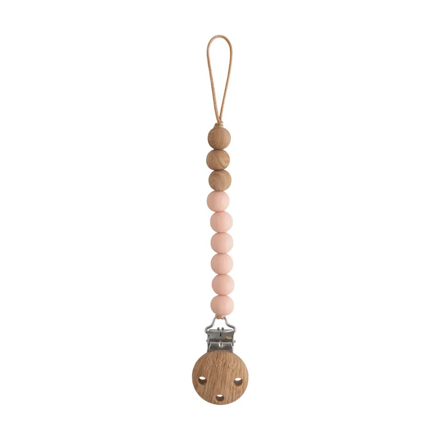 pacifier clip silicone eva - blush/natural