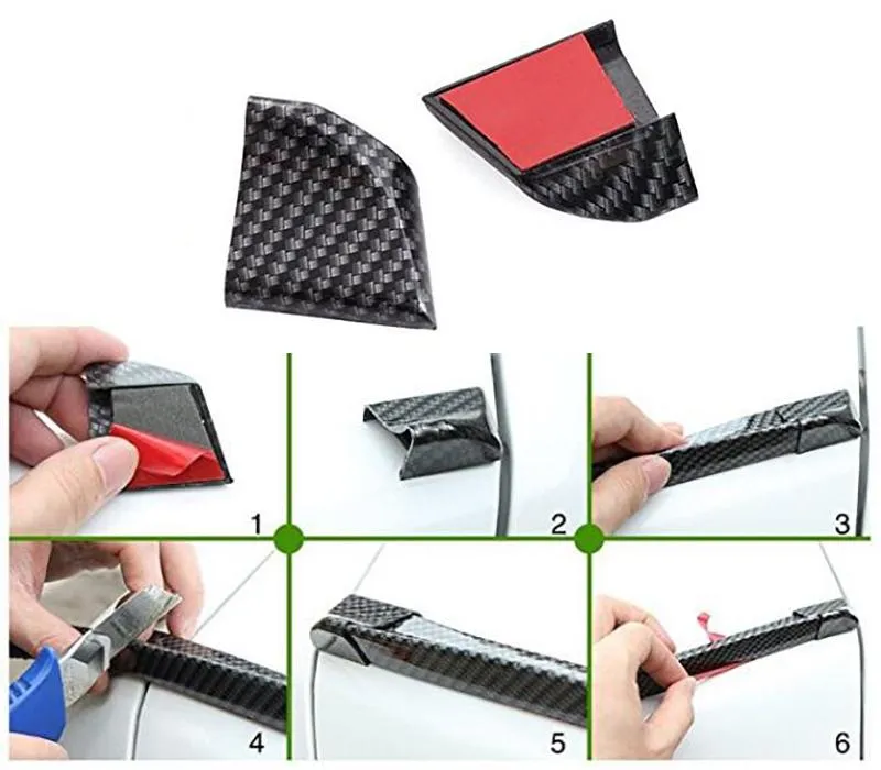 Pinalloy 4.11ft (152cm x 4cm) Universal PU Trunk Lip Spoiler or Roof Spoiler Body Kit Carbon Fiber Pattern Trim Sticker