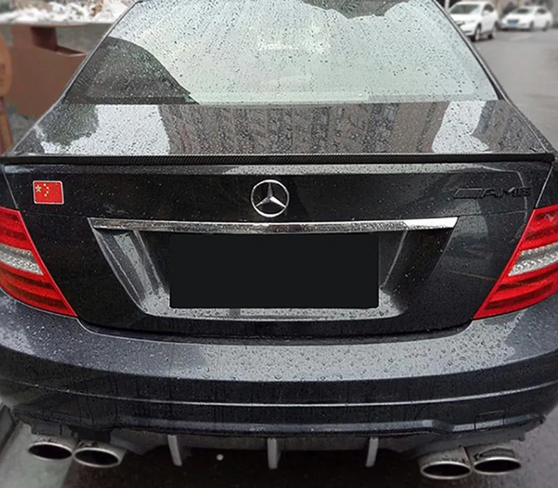 Pinalloy 4.11ft (152cm x 4cm) Universal PU Trunk Lip Spoiler or Roof Spoiler Body Kit Carbon Fiber Pattern Trim Sticker