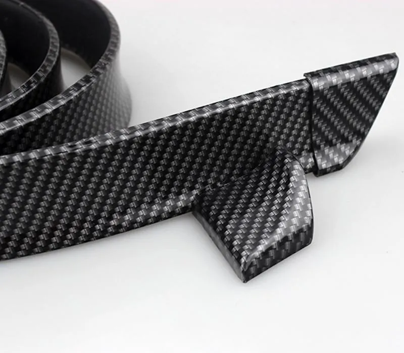 Pinalloy 4.11ft (152cm x 4cm) Universal PU Trunk Lip Spoiler or Roof Spoiler Body Kit Carbon Fiber Pattern Trim Sticker