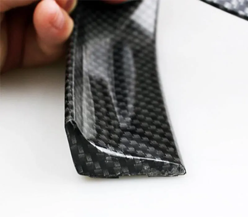 Pinalloy 4.11ft (152cm x 4cm) Universal PU Trunk Lip Spoiler or Roof Spoiler Body Kit Carbon Fiber Pattern Trim Sticker