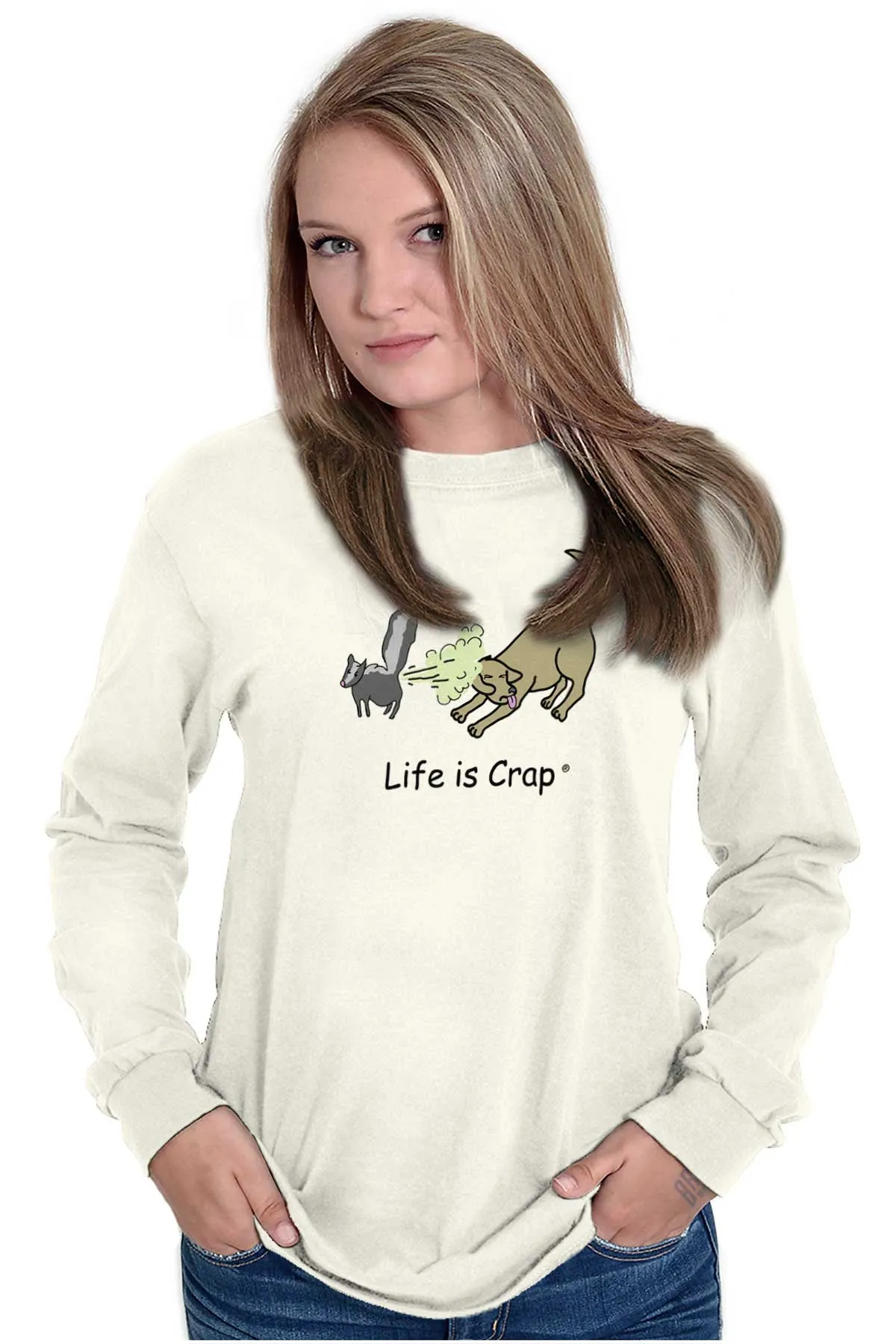 Skunk Spray Dog Long Sleeve Tee