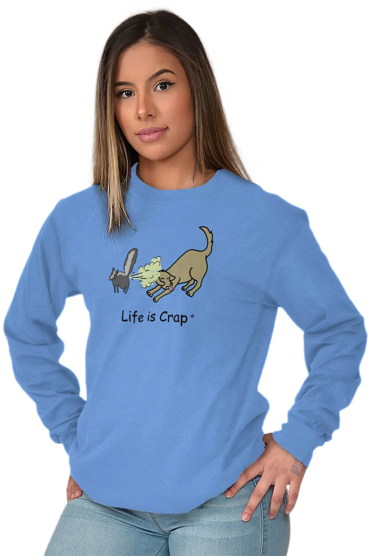 Skunk Spray Dog Long Sleeve Tee