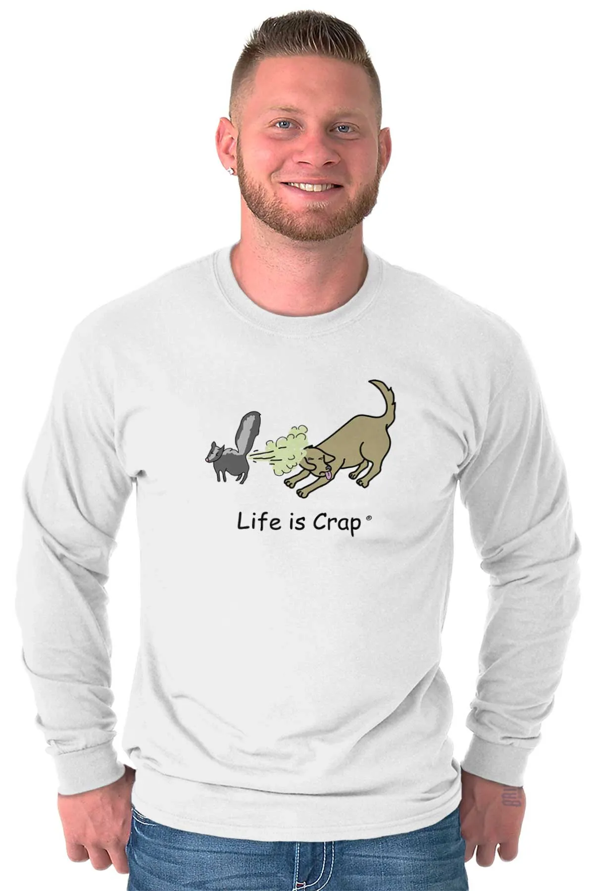 Skunk Spray Dog Long Sleeve Tee