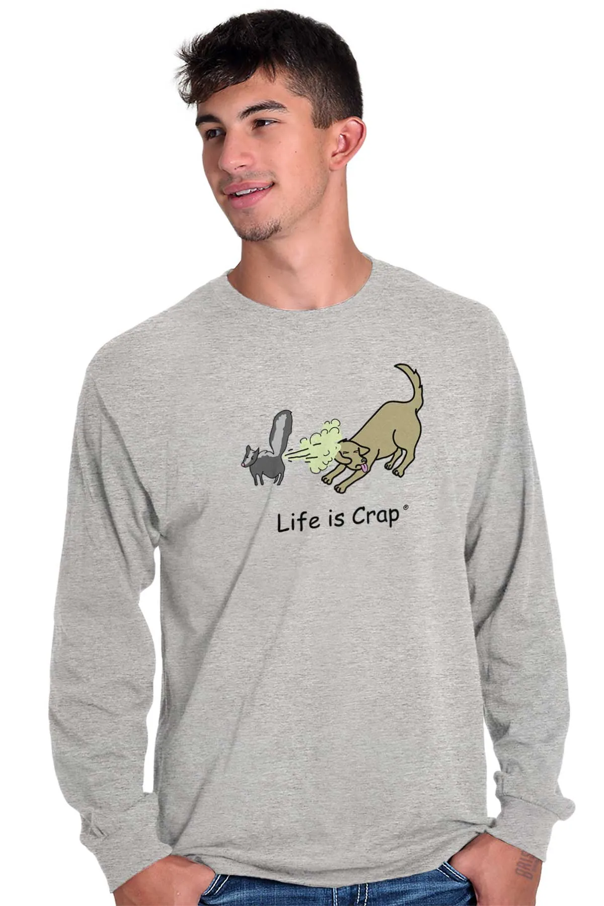 Skunk Spray Dog Long Sleeve Tee
