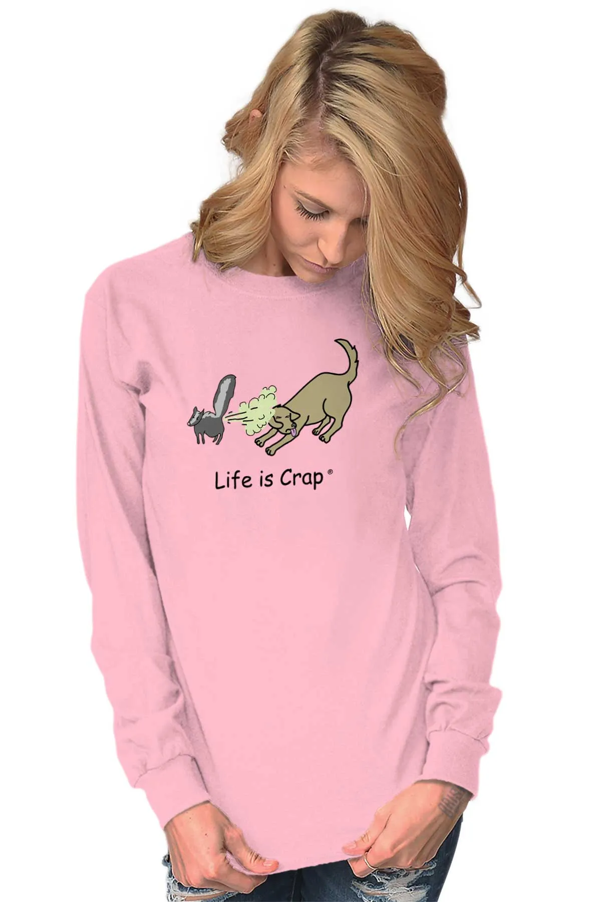 Skunk Spray Dog Long Sleeve Tee