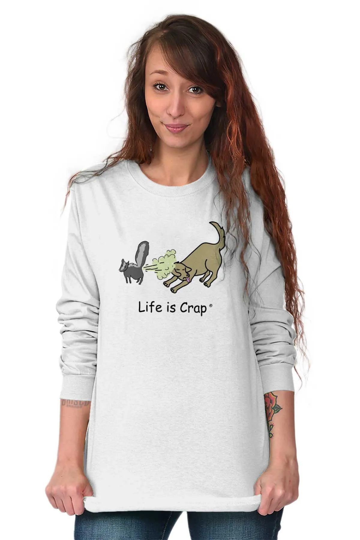Skunk Spray Dog Long Sleeve Tee