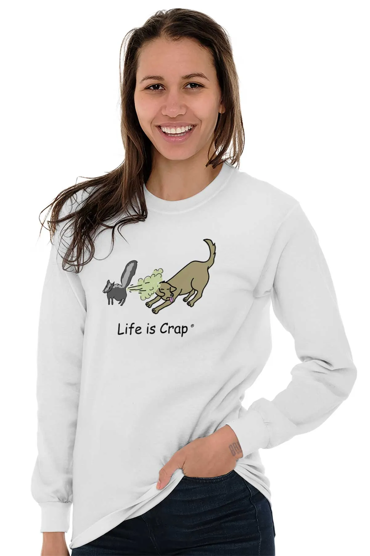 Skunk Spray Dog Long Sleeve Tee