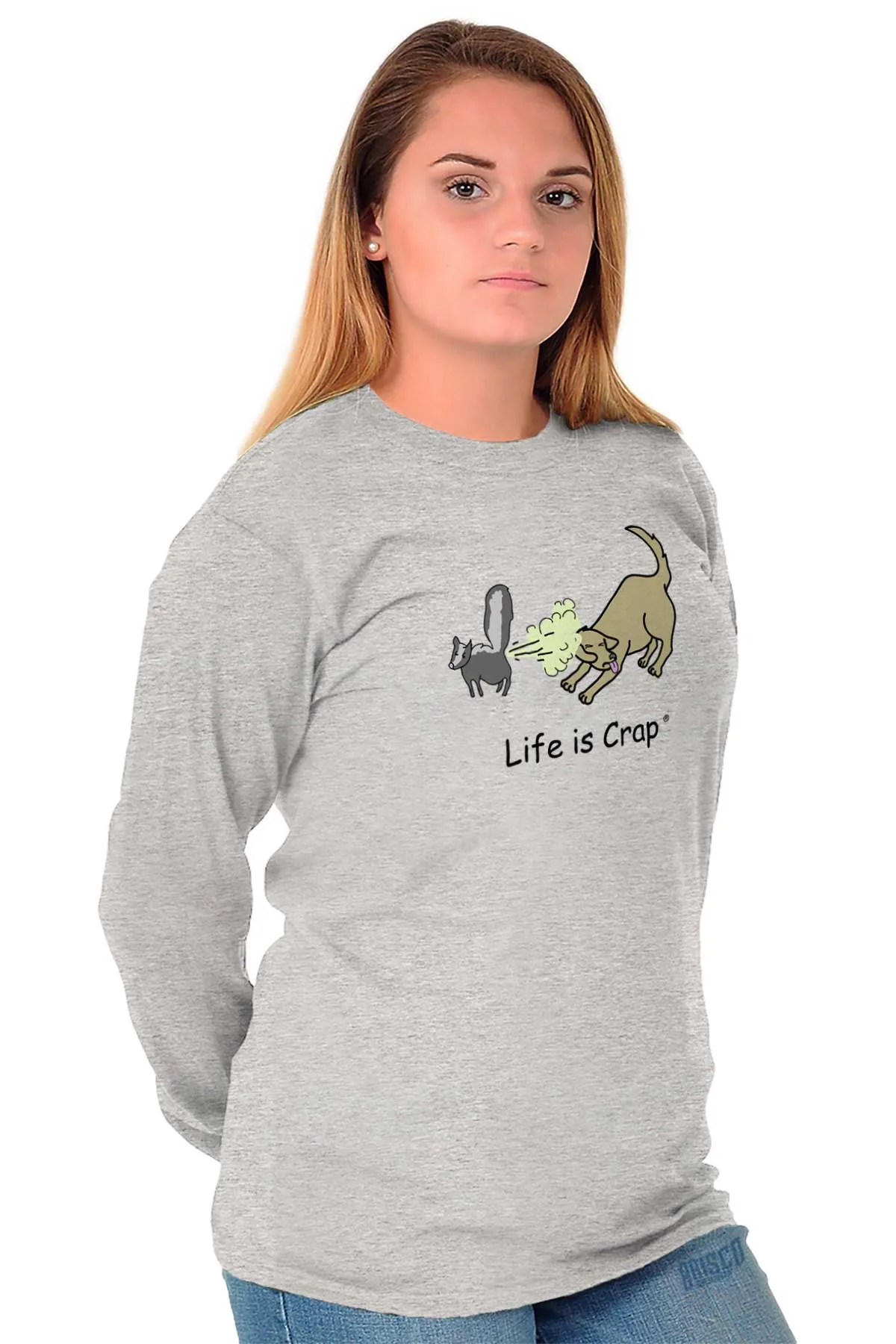 Skunk Spray Dog Long Sleeve Tee