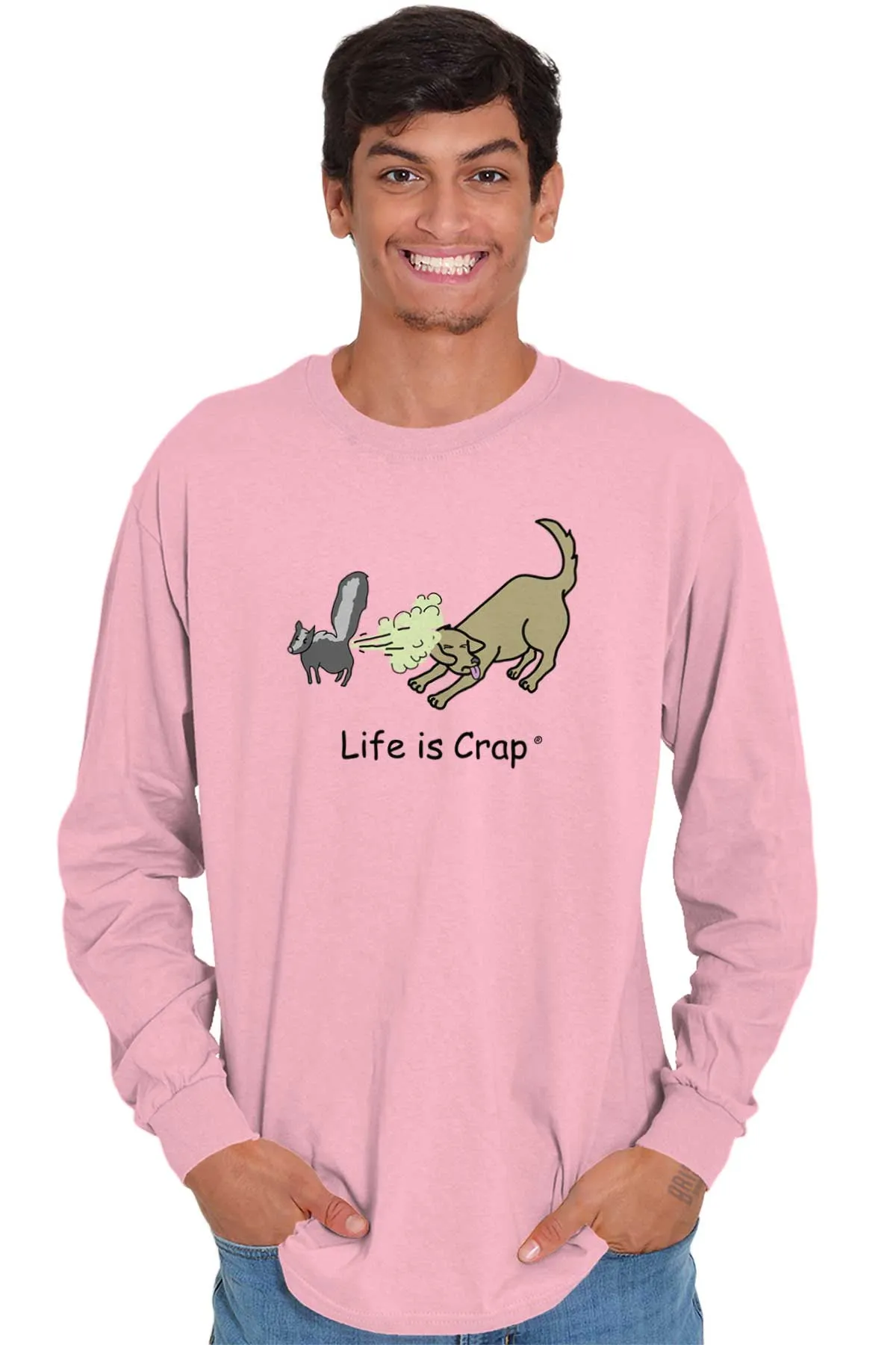 Skunk Spray Dog Long Sleeve Tee
