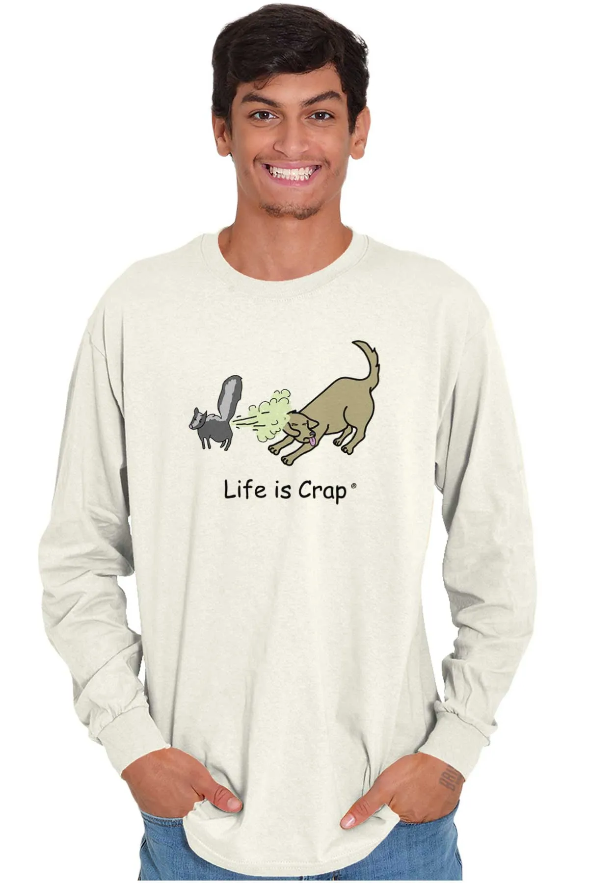 Skunk Spray Dog Long Sleeve Tee