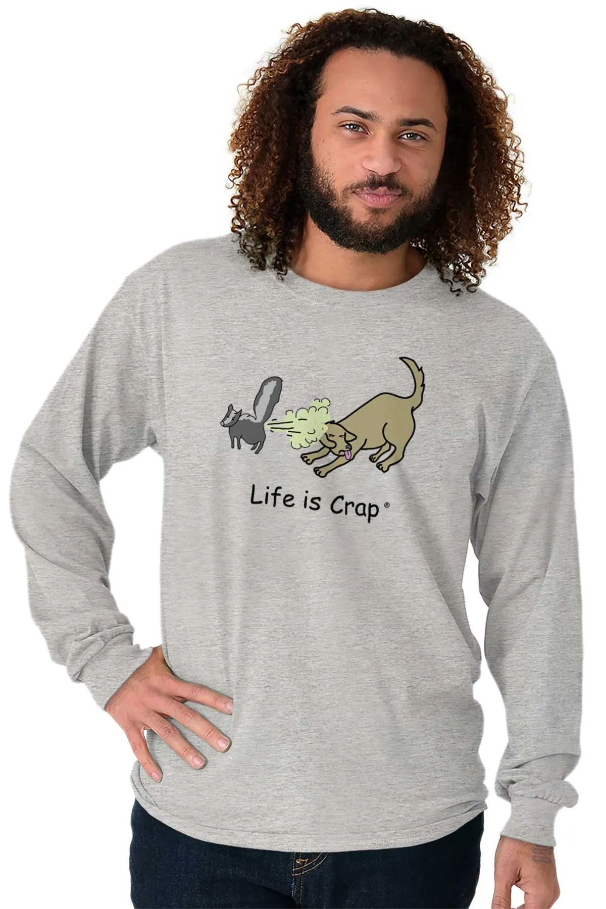 Skunk Spray Dog Long Sleeve Tee
