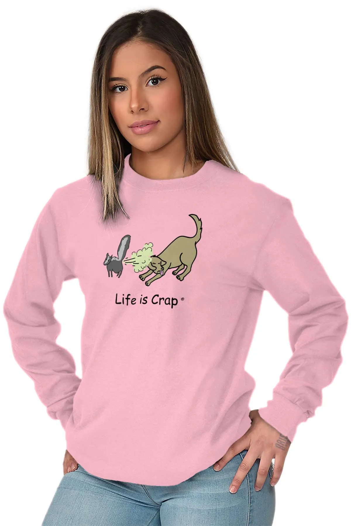 Skunk Spray Dog Long Sleeve Tee