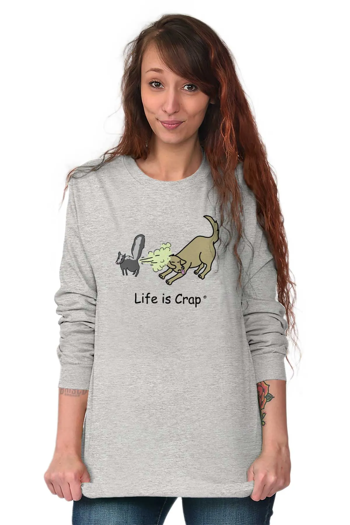 Skunk Spray Dog Long Sleeve Tee