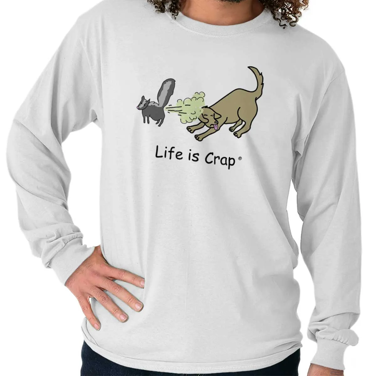 Skunk Spray Dog Long Sleeve Tee