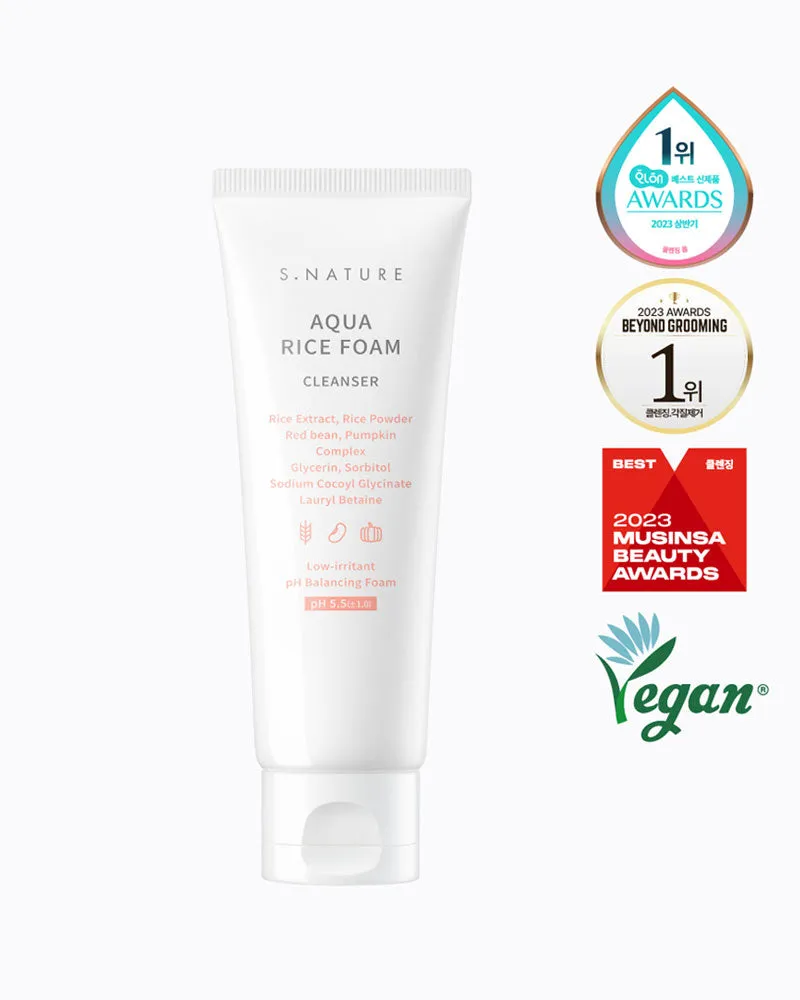 S.NATURE Aqua Rice Foam Cleanser